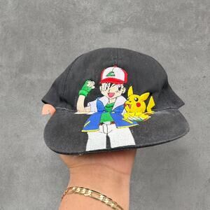 Vintage Pokemon Ask & Pikachu Hat